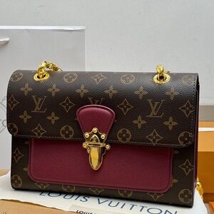 Louis Vuitton Monogram Brown and Burgundy Shoulder Bag